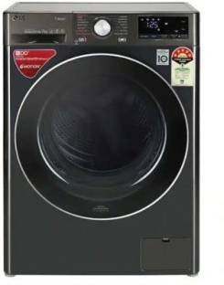 LG 7 kg Fully Automatic Front Load Washing Machine with In-built Heater Black