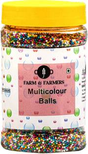 Farm & Farmers Multicolour Balls for Cake Decoration- 250GM Sprinkles