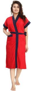 Poorak Red Large Bath Robe