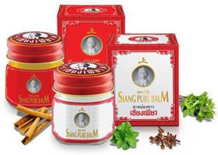 Siang Pure Balm for Cold-Cough & Pain Relief - Regular & Premium Combo 2 Pcs - 12Gms each Balm