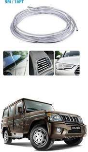 APICAL Mahindra Bolero Edge Guard Protector for Door and Edges 5 Meter) (Colour-Chrome Silver) Car Beading Roll For Bumper, Door, Window Sill