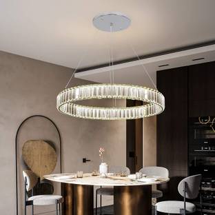 D4P Modern Crystal Chandelier Lighting Ceiling Dining Room Living Room Chandeliers Contemporary LED Light Fixtures Hanging 1 Ring Foyer Girls Bedroom Pendant Lights,Warm White helix0025 Pendants Ceiling Lamp