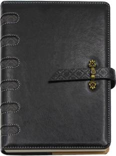 Viva Global Venetian Multidated Layout Portfolio Diary - 70 GSM Cream with Refillable Sleeve Cover and Roman Design Metal Buckle & Sleek Tab Closure A5 Diary Ruled 400 Pages