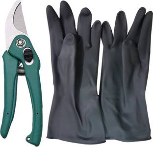 JetFire Gardening Pruner & Multipurpose Gloves (1 Pair) Garden Tool Kit