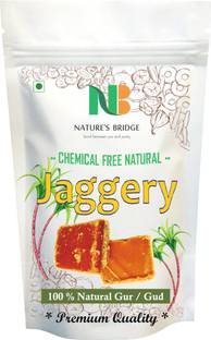 Nature's Bridge Pure Natural Jaggery - 900 Gm / Jaggery Cubes / Gur / Gud / Organic Jaggery Cubes / Organic Gur Block Jaggery