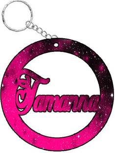 SY Gifts Tamanna Pink Black Glitter Keychain Key Chain
