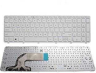 WISTAR Compatible for HP Pavilion 15 15-A 15-E 15-F 15-G 15-H 15-N 15-R 15-S Series, 250 G3, 255 G3, 250 G2, 255 G2 749658-001 PK1314D2A00 TPN-Q118,TPN-F113 (White) with Frame Laptop Keyboard Replacement Key