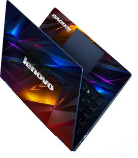 FineArts HD Printed Full Panel Laptop Skin Sticker Vinyl Fits Size Upto 15.6 inches No Residue, Bubble Free - Lenovo 3D Multi Abstract Self Adhesive Vinyl Laptop Decal 15.6
