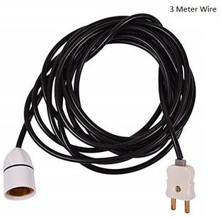 Electro Factory Bulb Holder With Wire - 3 Meter Long Wire Copper Light Socket