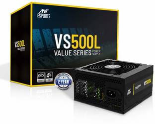 Ant Esports VS500L 500 Watts Gaming PSU with 4 SATA Cables
