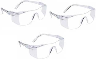 Skylight Pack OF 3 Goggles for Eye Protection Reusable (Transparent | Free size | Unisex) Power Tool  Safety Goggle