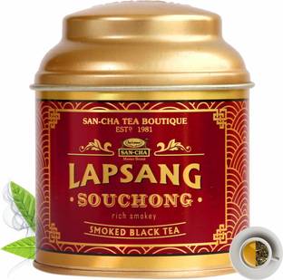 SANCHA Lapsang Souchong Smoked Tea |50g Loose Leaf Tea |Rich in Antioxidants|Digestive Green Tea Tin