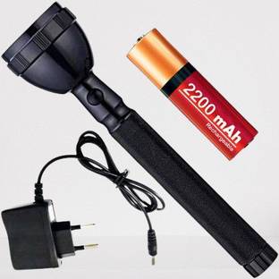 Aubade Rechargeable 2 Mode 700 Meter Long Range Waterproof LED Outdoor Lamp Search Light 2W Flashlight Torch Lamp Emergency Light 2200 mAh Battery Torch