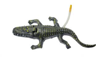 Aquazilla Air Operated Aquarium Decorative Crocodile Toy With Bubble/Oxygen Generator Laterite Unplanted Substrate
