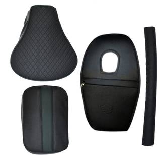 ANK BULLET Diamond Cut Design Seat Cover with Tank Cover + Back Rest Foam Combo Set for Classic 350/500cc (Deep-Green with Black) Split Bike Seat Cover For Royal Enfield Classic, Classic 350, Classic Chrome, Classic 500, Classic Desert Storm