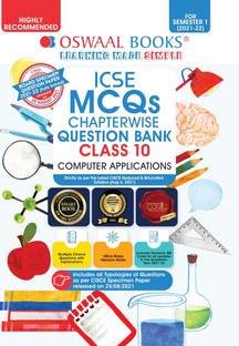 Oswaal Icse MCQS Chapterwise Question Bank Class 10, Computer Applications Book
