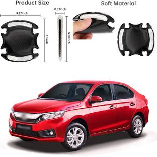 XZRTZ Car Door Handle Scratch Cover Sticker Protective Film Pad & Carbon Fiber Striation Bowl Decal Warning Sticker Reflective Strips (8PCS Silver) X32 Matte, Glossy, Chrome Honda Amaze Side Garnish