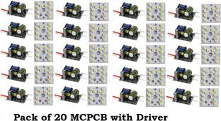 SHOBHANI ENTERPRISES SE PACK OF 20 Raw Material for led with McPcB AND 9W, WHITE LED HPF DRIVER Light Electronic Hobby Kit