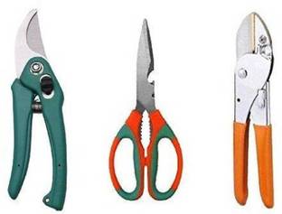 IBEX Garden Scissor, Garden Pruner, Garden Cutter Gardening Cut Tools (Set Of 3) Garden Tool Kit