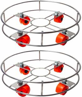 फ्लिपकार्ट स्मार्टबाय Durable Stainless Steel (Pack of 2) गैस सिलेंडर ट्रॉली
