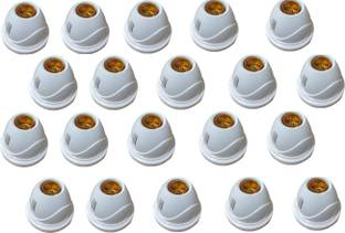 JELECTRICALS White Fancy Bulb Holder Pack of 20 Brass Light Socket
