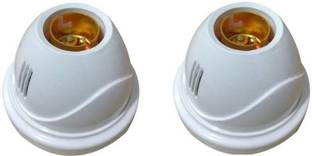 JELECTRICALS White Fancy Bulb Holder Pack of 2 Brass Light Socket