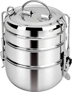 Classic Steels Stainless Steel Tiffin, Lunch Box -3 Layer 3 Containers Lunch Box 3 Containers Lunch Box