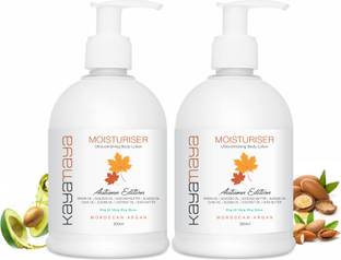 Kayamaya Body Moisturiser Autumn Edition enriched with Argan Oil, Avocado Butter, Avocado Oil for Extremely Dry Skin (Body Lotion) Pack of 2