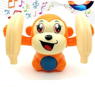 Nizomi Musical 360 Degree Jumping Monkey Toy for Baby Toy Made in Safe Non-Toxic, Attractive Rattle for New Born Baby, Children Toddlers Toy Infant Products Activity Center, Best for Baby First Toy
