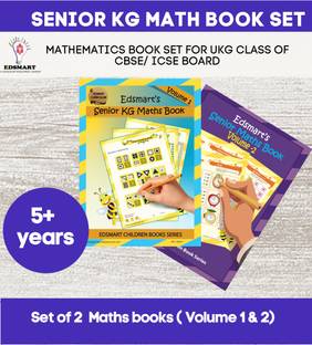 Senior KG Maths Combo Of 2 Books - Kids Activity 4+ Years / Kindergarten Maths Workbook For Kids CBSE / Kindergarten Maths Activity Text Books / Picture Books For Kids / Teaches Number, 3D Shapes, Symbols, Ordinal Position, Addition & Subtraction, Sorting & Direction,Clock, Skip Counting Patterns, Critical Thinking & Mental Ability To Pre-Primary Child (5-6 Yrs)(With Instructions)
