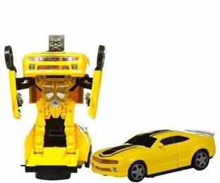 FLIPBOAT 2 in 1 Automatic Convertible Transformation Operated Converting Car to Robot, Robot to Car Automatically,Robot Toy, with Light and Sound for Kids Indoor(Remote not Included)(Robot Car)