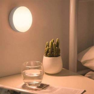 DandT Automatic sensor Magnetic led night light Home appliance night lamp induction LED night light for Home, Wardrobe, Bedroom, Kitchen and More Night Lamp (10 cm, White) Smart Sensor Light