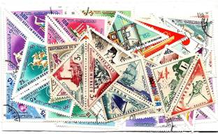 GOLD MINT 25 Different Rare Random Triangle stamps world wide lot Stamps