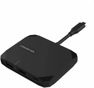 SINGING NOISE USB Type C and USB 3.0 Hub, 5 in 1 Type C to HDMI USB PD Adapter, 1 HDMI Port + 1 Power Delivery PD Adapter, Black 3 USB 3.0 Port USB Hub