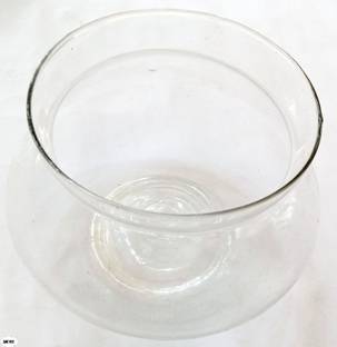 Hive Dive Bamboo JAR/Candy JAR/Glass Pot/JAR (4") Glass Vase (4.72 inch, White) Glass Vase