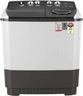 LG 9 kg with Roller Jet Pulsator and Soak Semi Automatic Top Load Grey