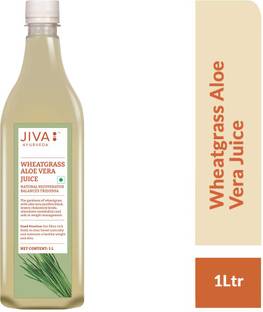 JIVA Wheatgrass Aloe Vera Juice - Purifies Blood and Stimulates Metabolism - 1 L - Pack of 1