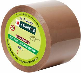 YAJNAS Premium Brown 2 Inch, 100 Meters (Pack of 1), 50 Microns Manual Dispenser cello tape (Manual)