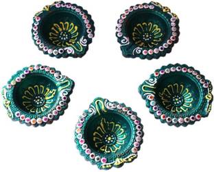 hc the crafts Earthenware (Pack of 5) Table Diya