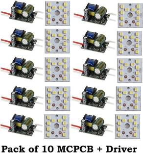 SHOBHANI ENTERPRISES SE PACK OF 10 for led bulb comes with McPcB AND 9W, WHITE LED HPF DRIVER Light Electronic Hobby Kit