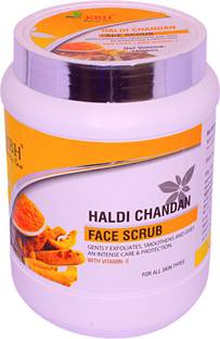 kbh Haldi Chandan Face Scrub 1Kg Skin Brightening Scrub with Vitamin E
