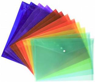 officekart Polypropylene Envelope File/ Folder Clear File/ Transparent File/ My clear Bag (PACK OF 10)