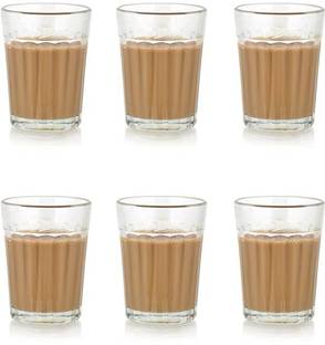 Avastro (Pack of 6) Traditional Indian Cutting Chai /Tea Style Experience Set(Pack of 6) Glass Set (100 ml, Glass) Glass Set Water/Juice Glass