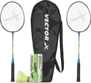 VECTOR X VXB-475 Racquets and Flight Shuttle Badminton Kit