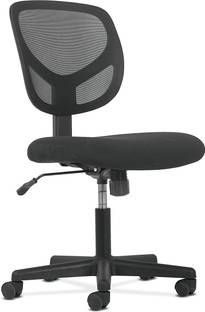 HNI India HON Sadie Swivel Mid Back Mesh Task Without Arms-Ergonomic Computer/Office Chair (HVST101), Black Fabric, Mesh Office Visitor Chair