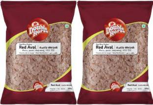 Double Horse Organic Red Aval 500gm (Pack of 2) Red Champaa Rice