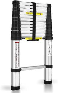 Athena Creations Heavy Duty Telescopic Ladder 13 Step (3.8M/12.5 FT) Free Bag Aluminium Ladder