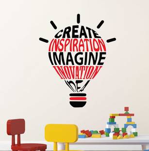 LANSTICK 58.42 cm CREATION INSPIRATION IMAGINATION STICKER FOR BRIGHTEN Self Adhesive Sticker