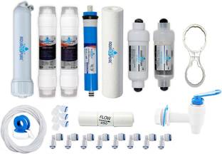 AquaDpure RO Service kit of 80 GPD membrane & filter for Water Purifier (All Type) (Membrane Inline Housing) Solid Filter Cartridge