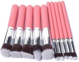 sunisa 10 Pieces Professional Makeup Brush Set Professional Foundation Blending Blush Eye Face Liquid Powder Cream Cosmetics Makeup Brushes Kit